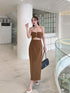 SIRINNN Off- Hollow Out  Tube Dresses